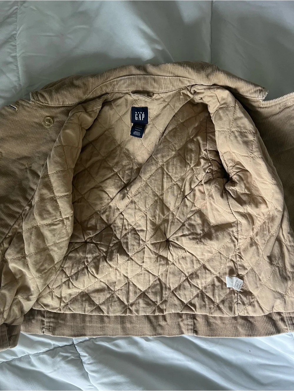 Vintage Baby Gap Tan Corduroy Jacket Toddler Size 3T Fall